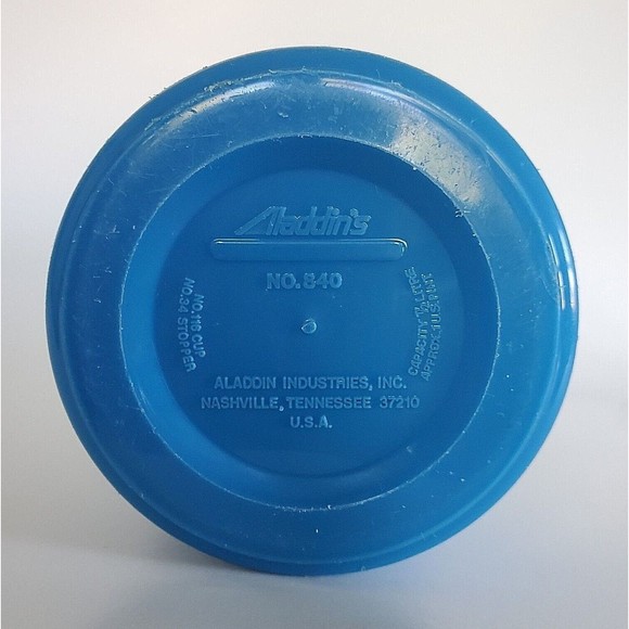 1984 Aladdin Thermo Bottle Cold Drink Beverage 1 pt Blue Thermos Ice Coffee/ Tea - Picture 7 of 8